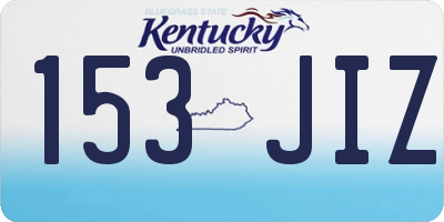 KY license plate 153JIZ