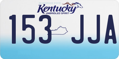 KY license plate 153JJA