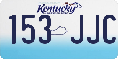 KY license plate 153JJC