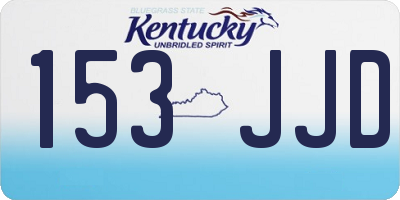 KY license plate 153JJD