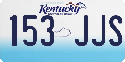 KY license plate 153JJS