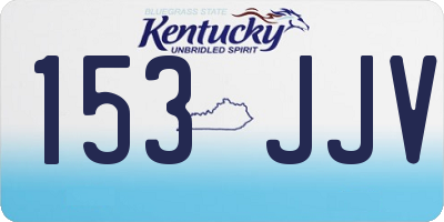 KY license plate 153JJV