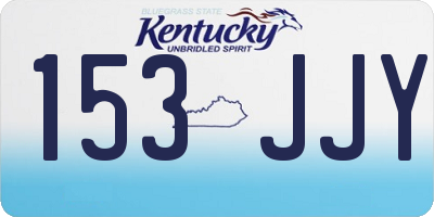 KY license plate 153JJY