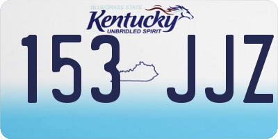 KY license plate 153JJZ