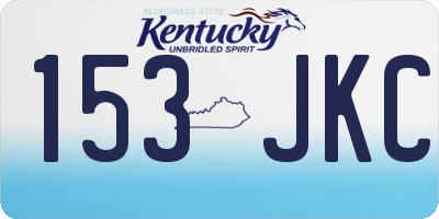 KY license plate 153JKC