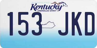 KY license plate 153JKD