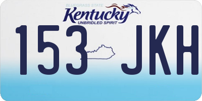 KY license plate 153JKH