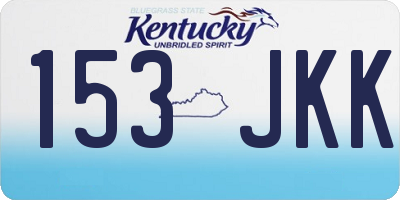 KY license plate 153JKK