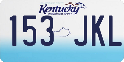 KY license plate 153JKL