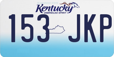 KY license plate 153JKP