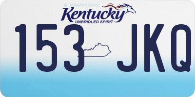 KY license plate 153JKQ