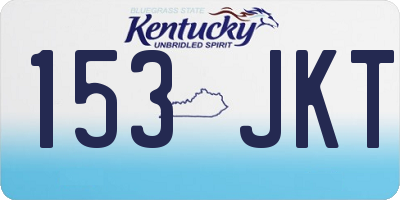 KY license plate 153JKT