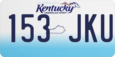 KY license plate 153JKU