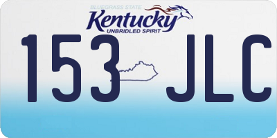 KY license plate 153JLC