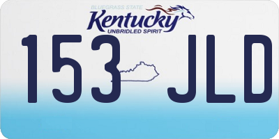 KY license plate 153JLD