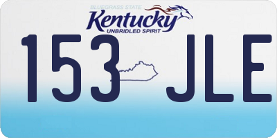 KY license plate 153JLE