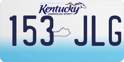 KY license plate 153JLG