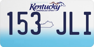 KY license plate 153JLI