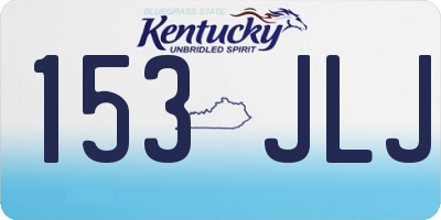KY license plate 153JLJ