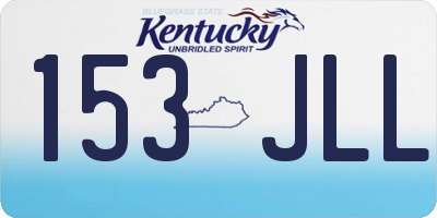 KY license plate 153JLL