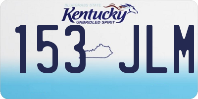 KY license plate 153JLM