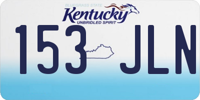 KY license plate 153JLN