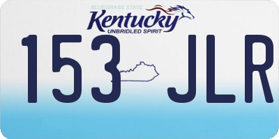 KY license plate 153JLR