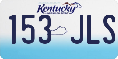 KY license plate 153JLS