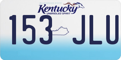 KY license plate 153JLU
