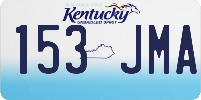 KY license plate 153JMA