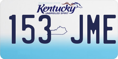 KY license plate 153JME