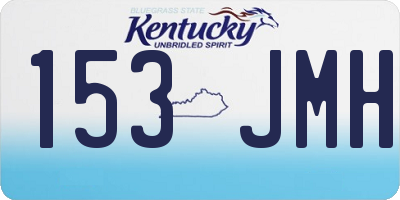 KY license plate 153JMH