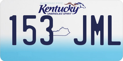 KY license plate 153JML
