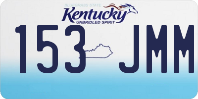 KY license plate 153JMM