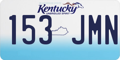 KY license plate 153JMN