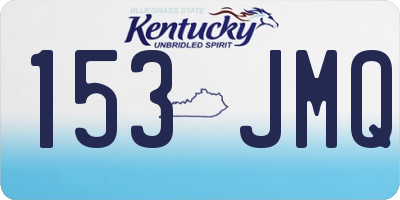 KY license plate 153JMQ