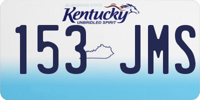 KY license plate 153JMS