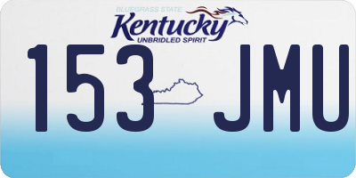 KY license plate 153JMU