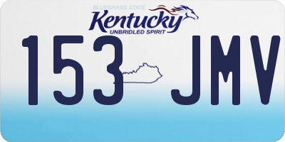 KY license plate 153JMV