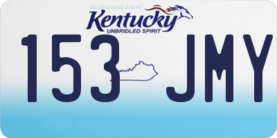 KY license plate 153JMY