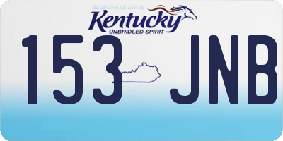 KY license plate 153JNB