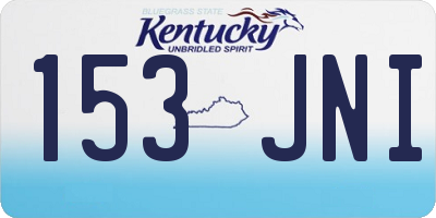 KY license plate 153JNI