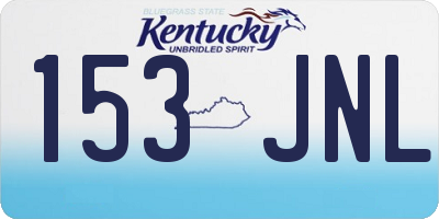 KY license plate 153JNL