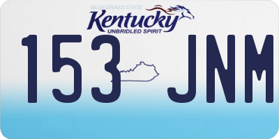 KY license plate 153JNM