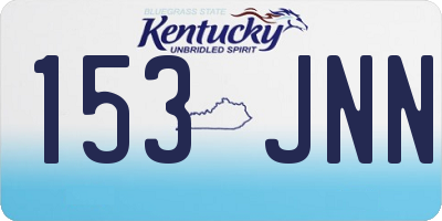 KY license plate 153JNN
