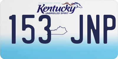 KY license plate 153JNP