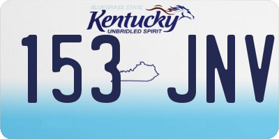KY license plate 153JNV