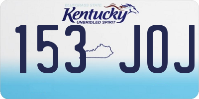 KY license plate 153JOJ