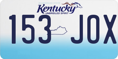 KY license plate 153JOX