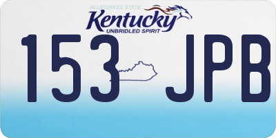 KY license plate 153JPB